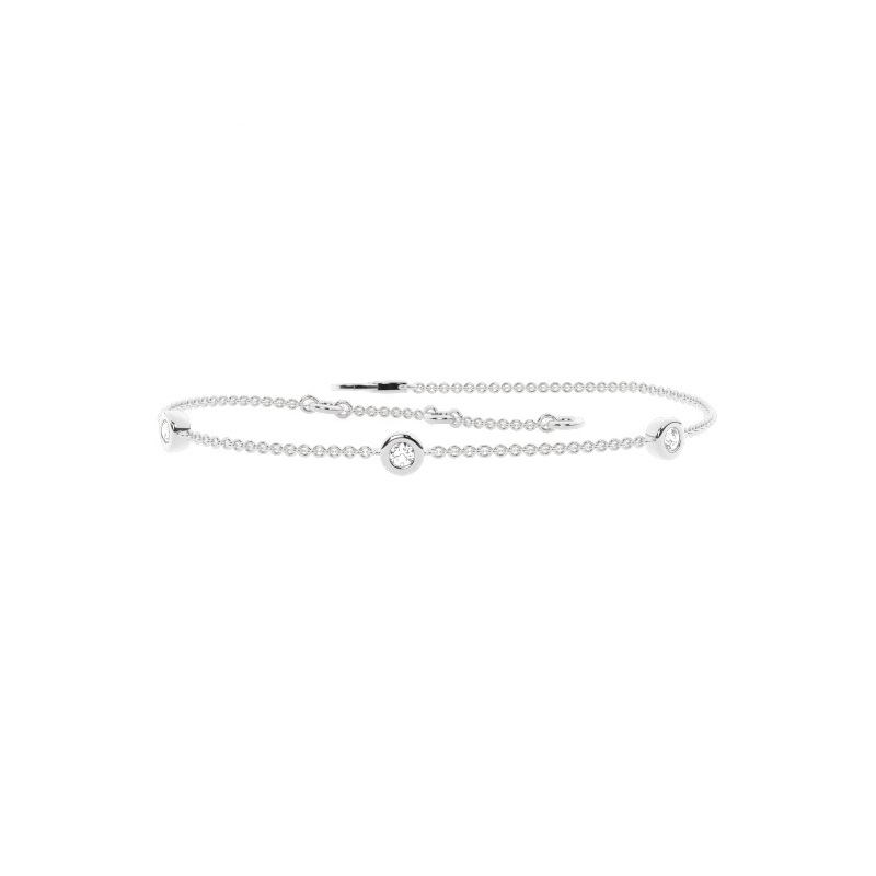 White Gold Chain Diamond Bracelets