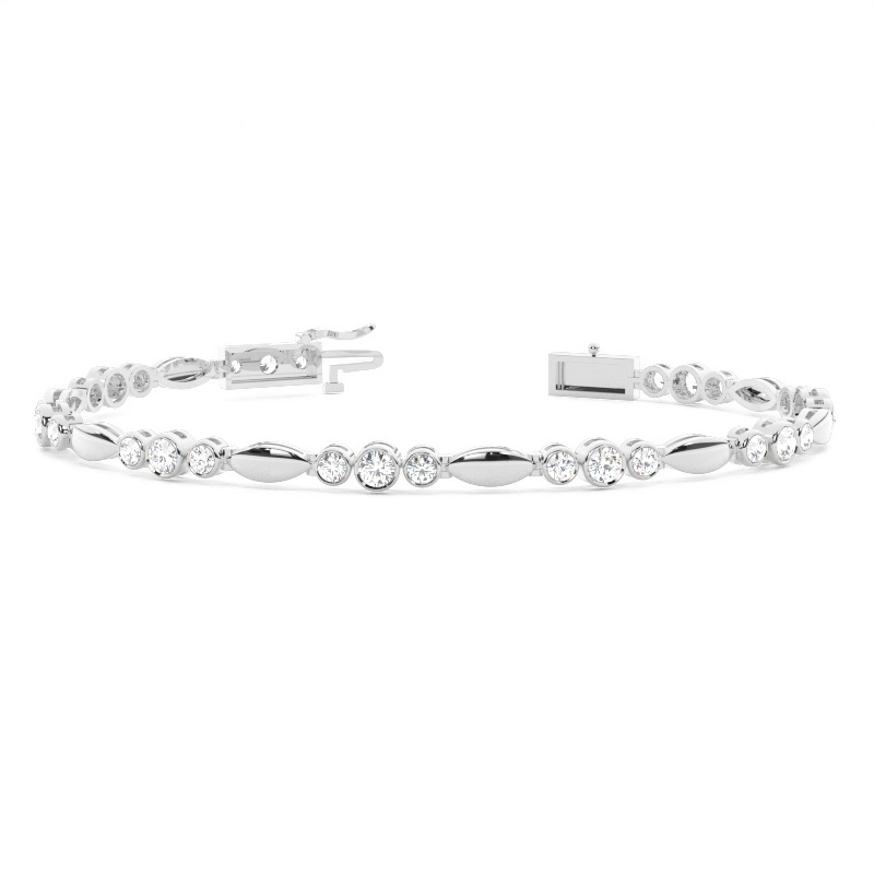 White Gold Evening Diamond Bracelets