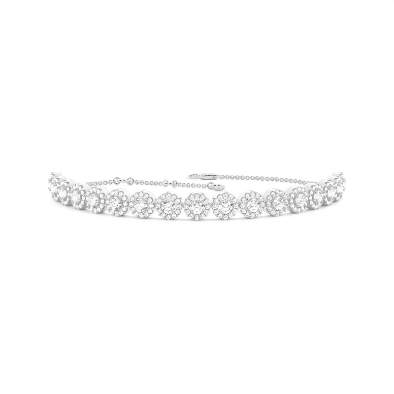 White Gold Evening Diamond Bracelets