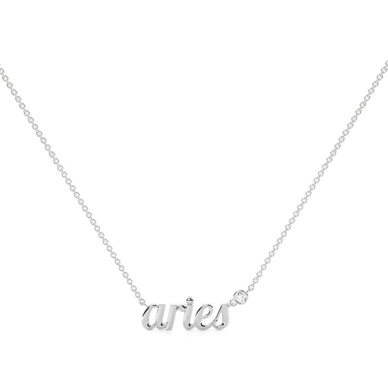Aries Solitaire Necklace