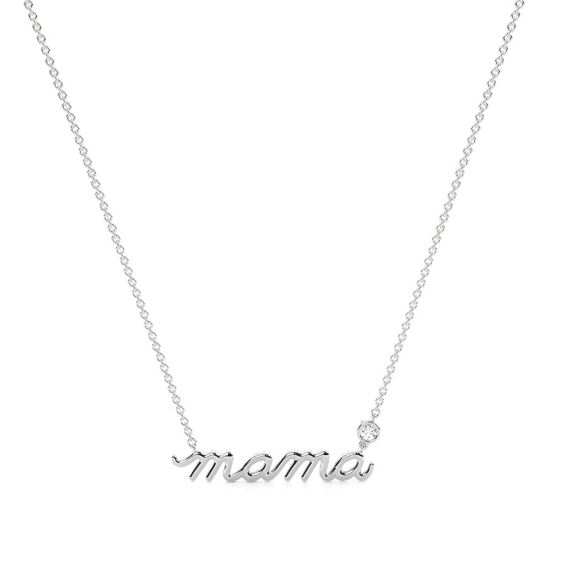 'Mama' Solitaire Necklace