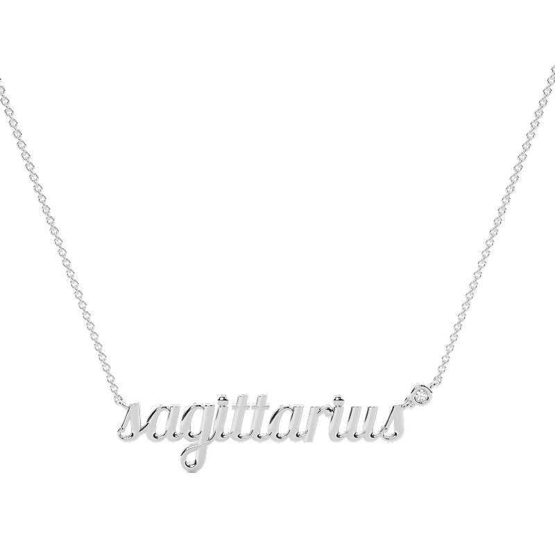 Sagittarius Solitaire Necklace