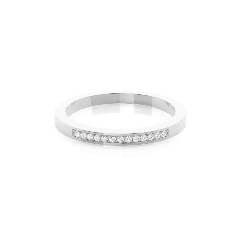 Sleek Row Diamond Band