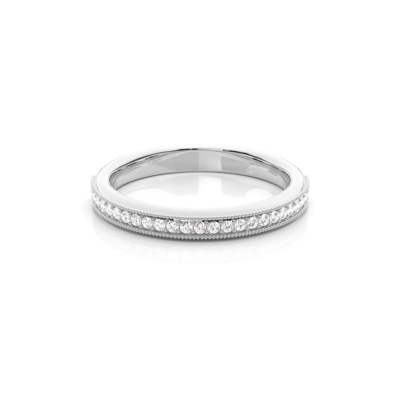 Milgrain Edge Diamond Band