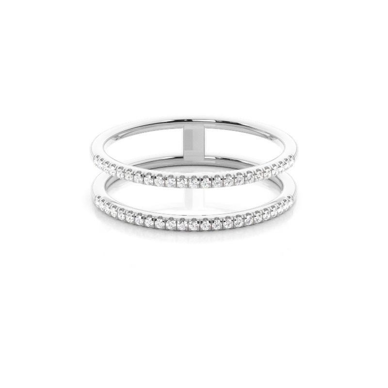 Dual Line Diamond Ring