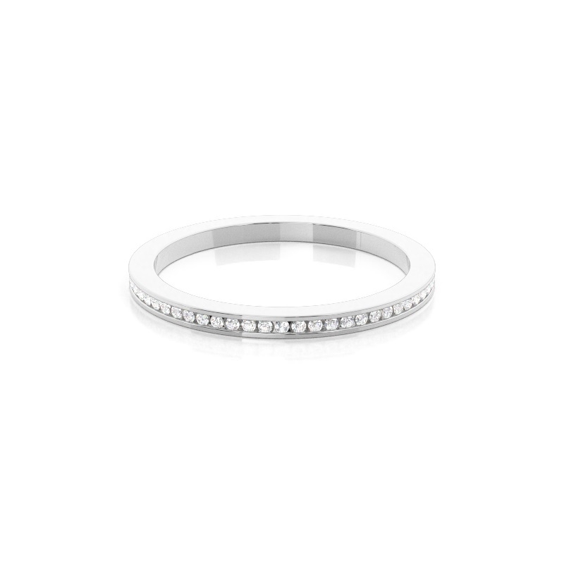 Sleek Edge Diamond Band