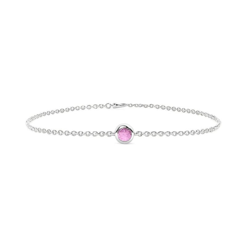 Pink Aura Solitaire Bracelet