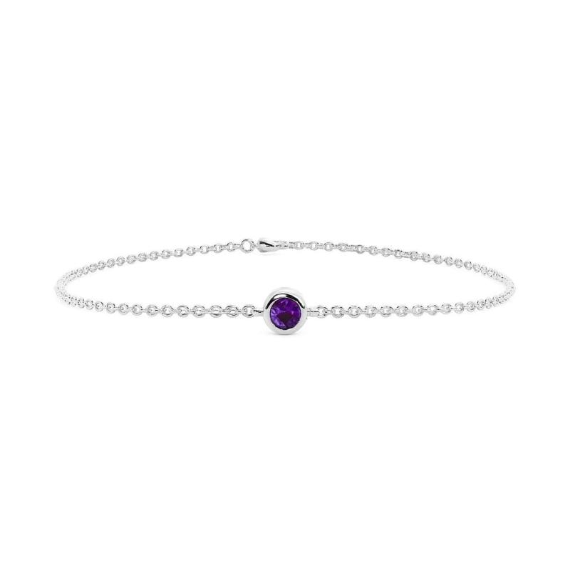Purple Aura Solitaire Bracelet