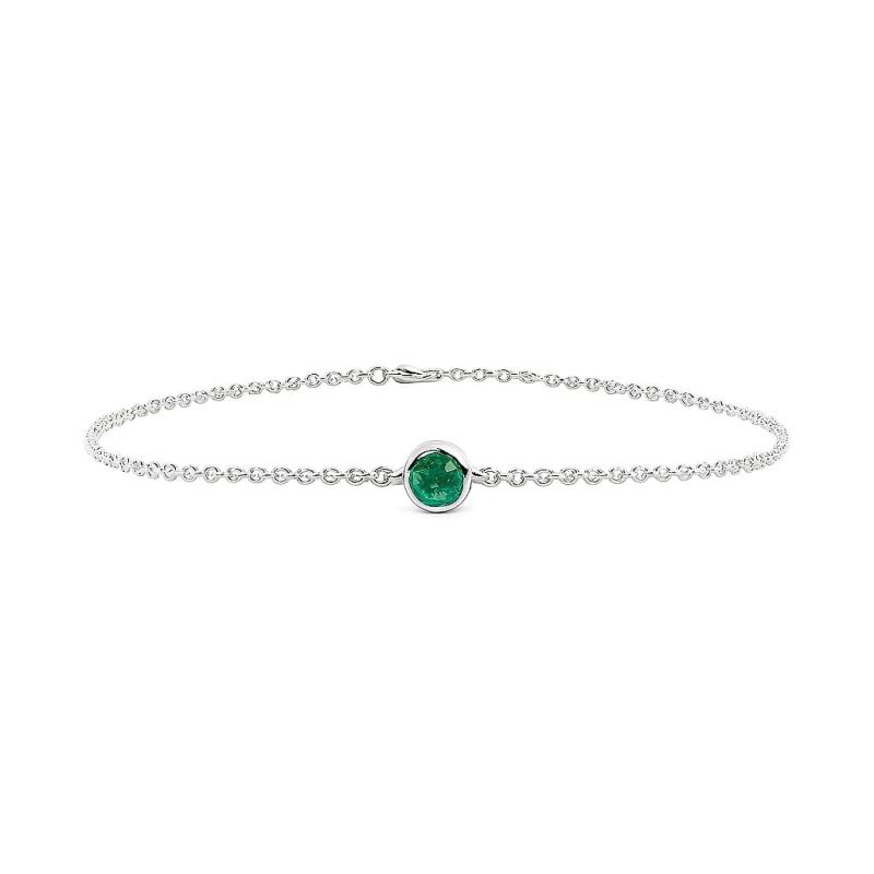 Green Aura Solitaire Bracelet