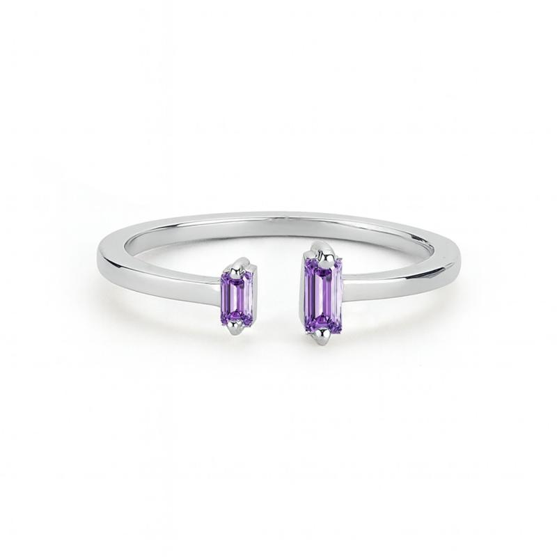Purple Duo Open Ring