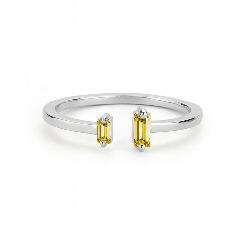 Yellow Duo Open Ring