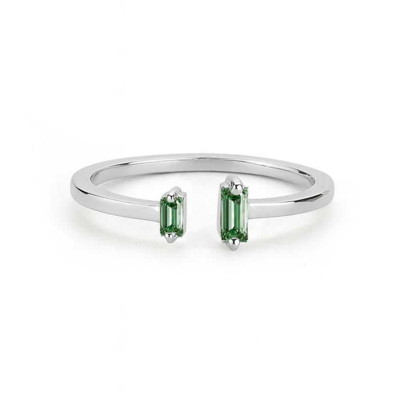 Green Duo Open Ring