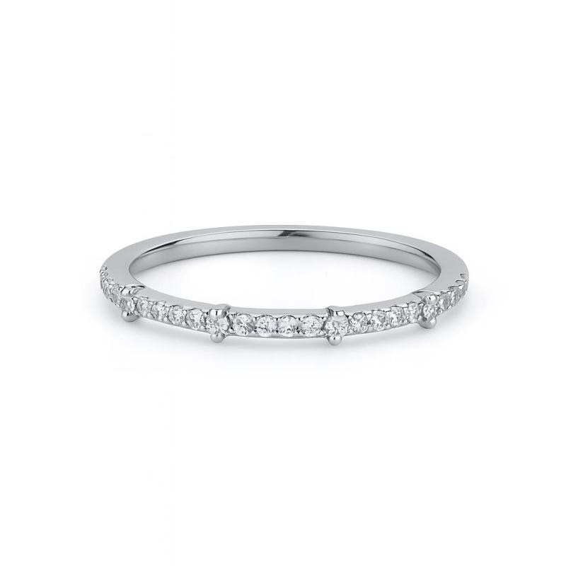 Modern Half Eternity Diamond Band