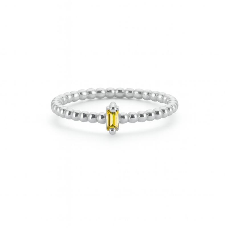 Yellow Gleam Baguette Ring
