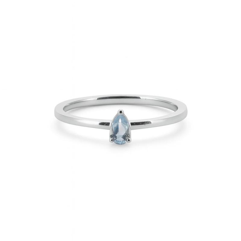 Teardrop Blue Quartz Ring