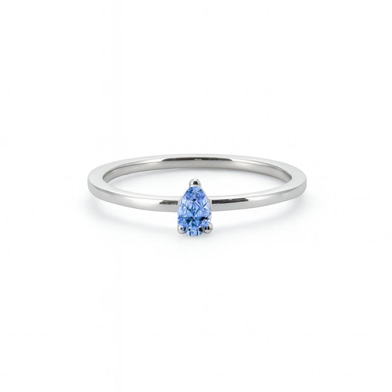 Blue Elegant Drop Ring