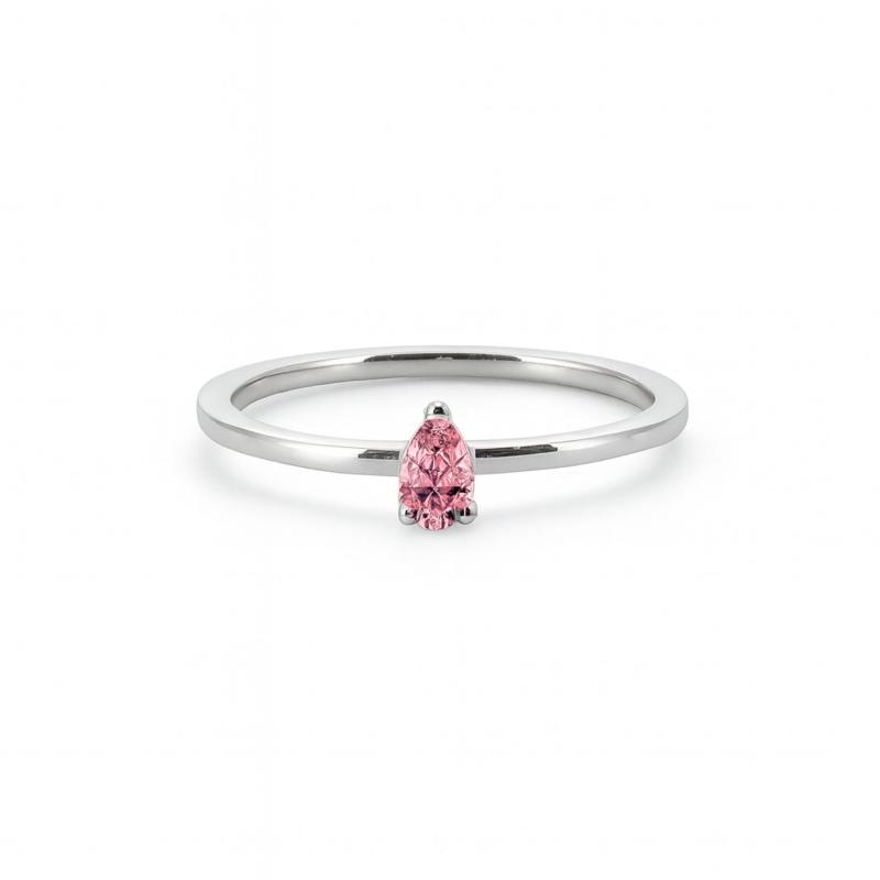 Pink Elegant Drop Ring