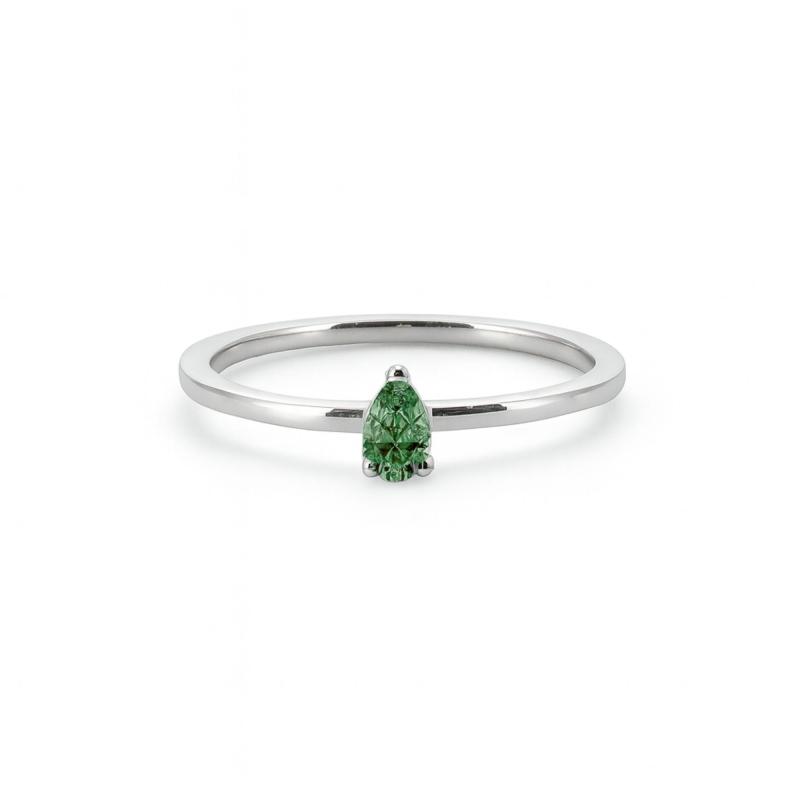 Green Elegant Drop Ring