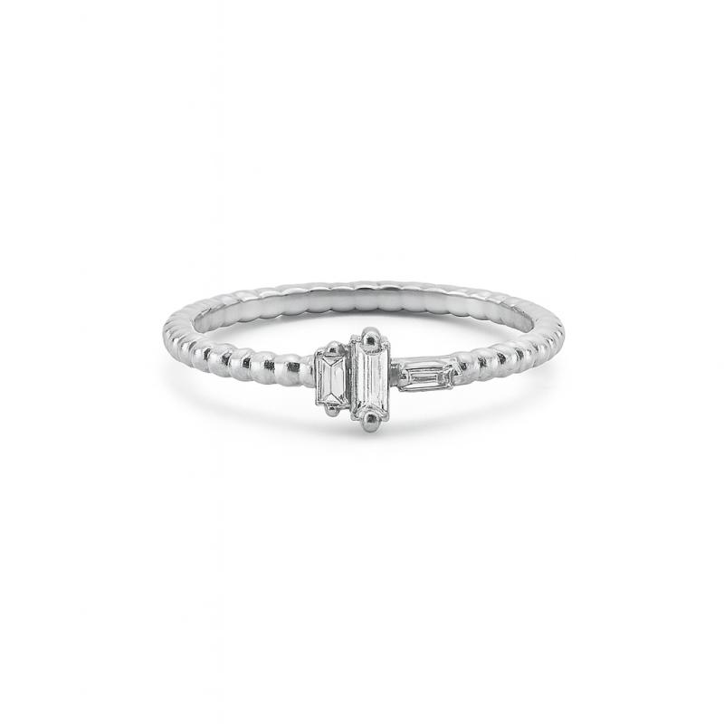 Triple Baguette Diamond Ring