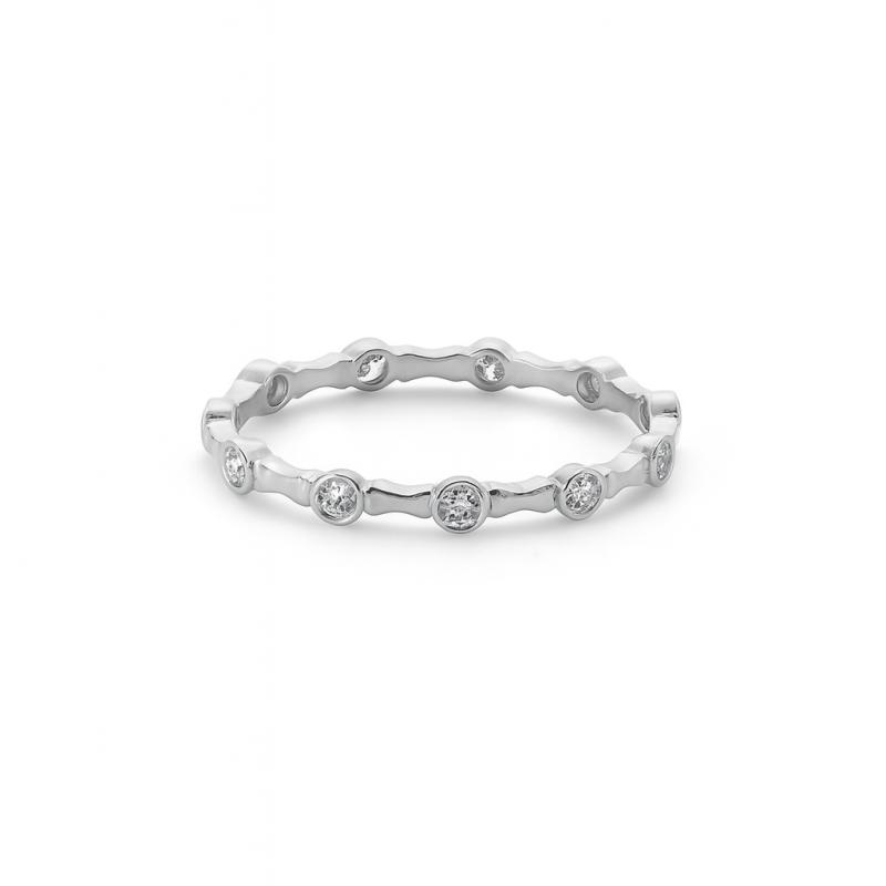 Sculpted Bone-Form Full Eternity Diamond Ring