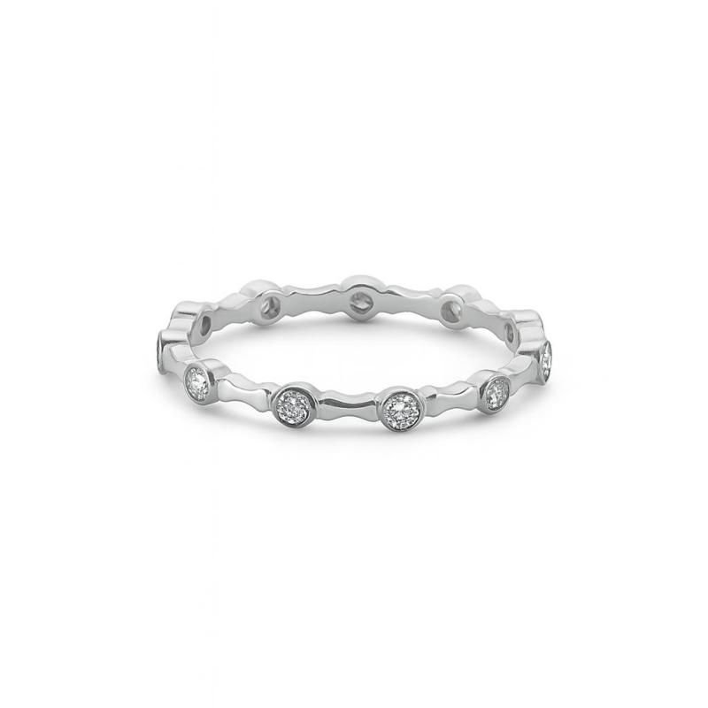 Sculpted Bone-Shaped Full Eternity Diamond Ring