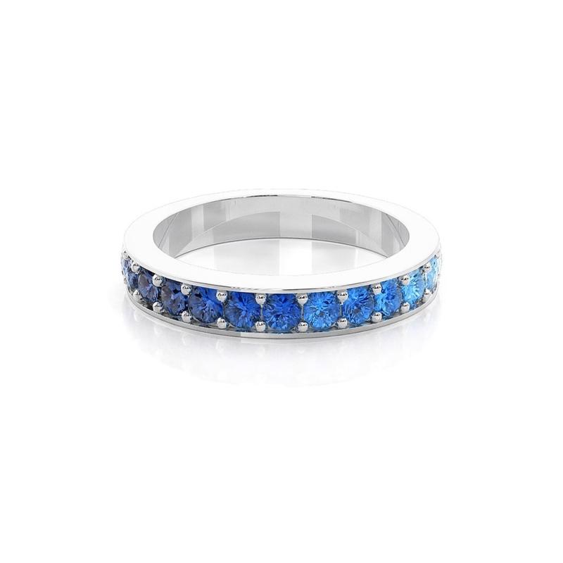 Blue Bold Band Ring