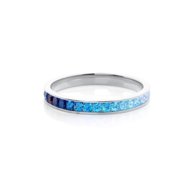 Blue Sleek Band Ring
