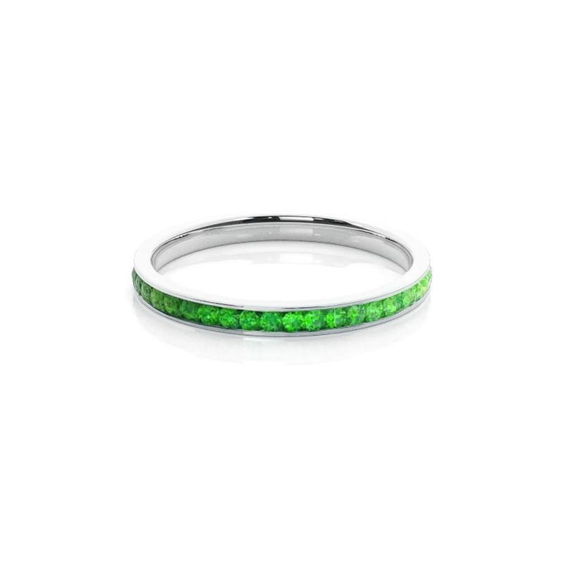 Green Sleek Band Ring