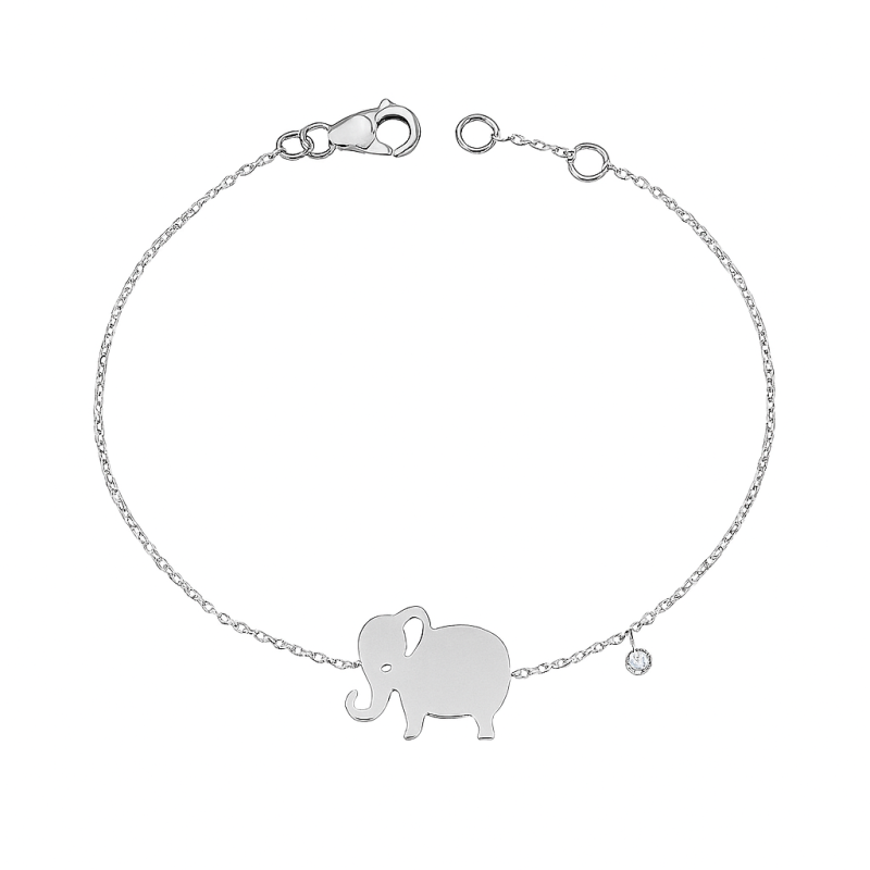 Diamond Elephant Bracelet