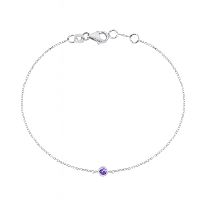 Purple Solitaire Bracelet
