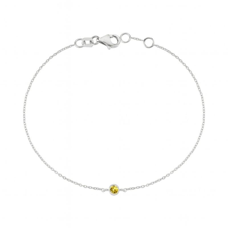Yellow Solitaire Bracelet