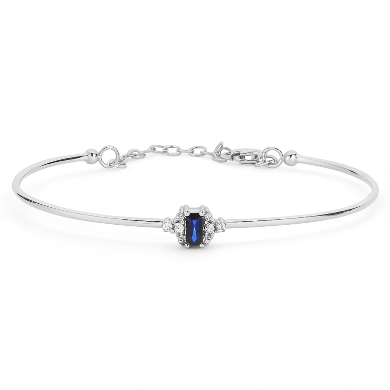 Baguette Sapphire & Diamond Bracelet 