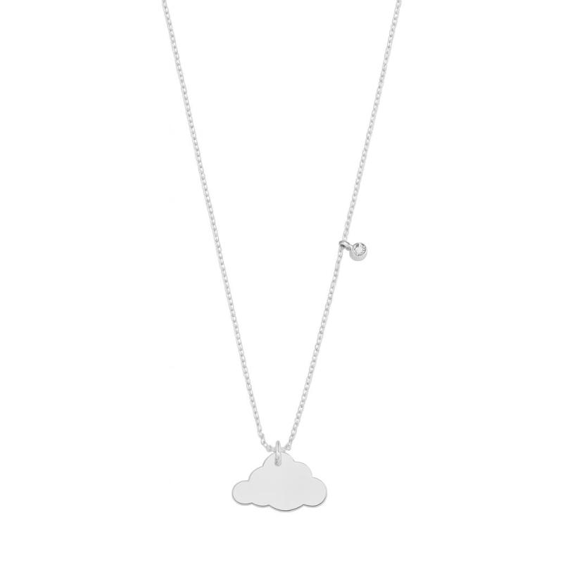 Minimal Diamond Cloud Pendant Necklace