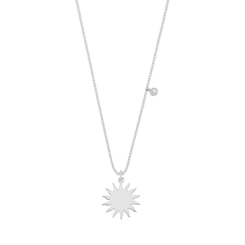Diamond Sun Pendant Necklace