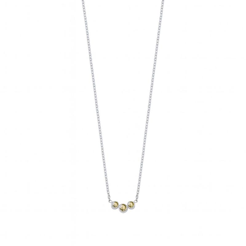 Yellow Trio Minimal Necklace