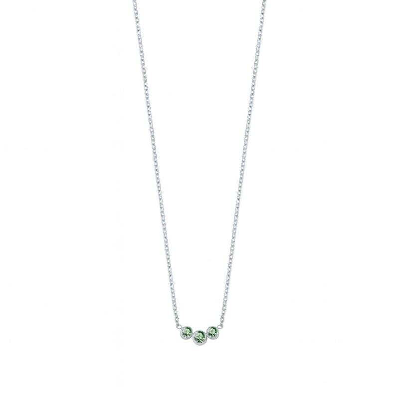 Green Trio Minimal Necklace