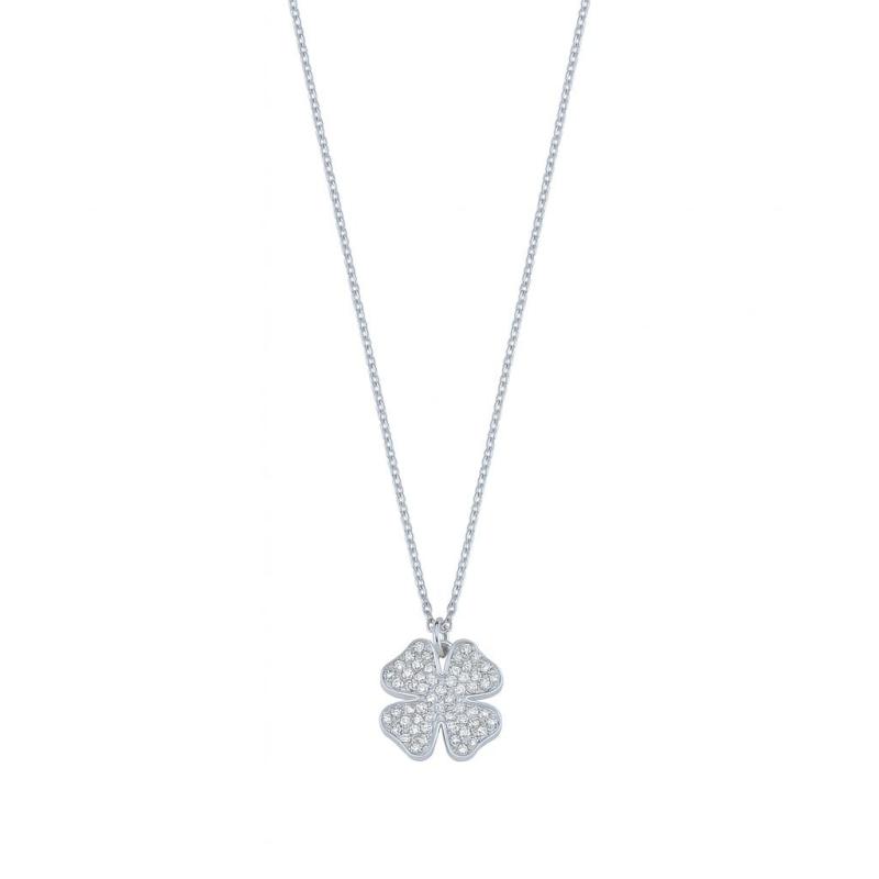 Diamond Clover Pendant Necklace