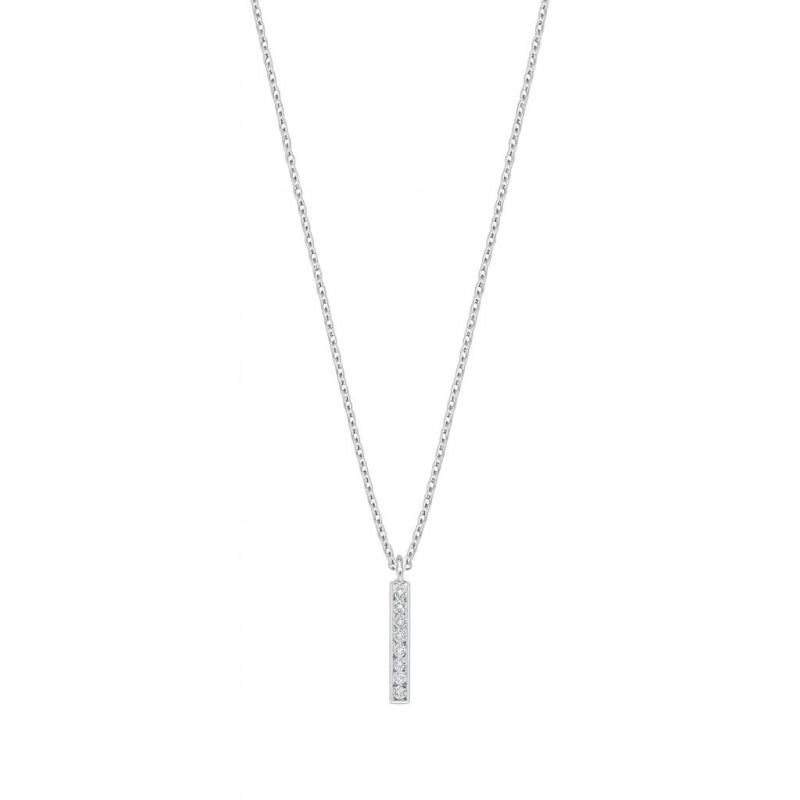 Diamond Bar Pendant Necklace