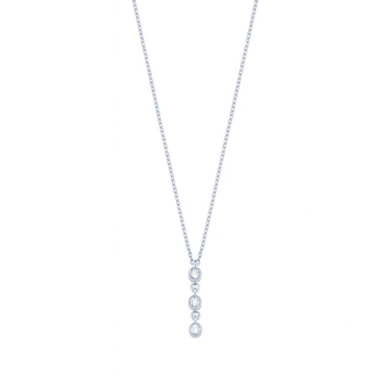 Three-Stone Diamond Pendant Necklace