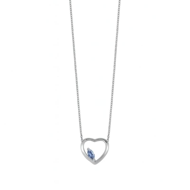 Blue Eternal Heart Necklace