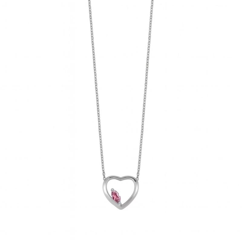 Pink Eternal Heart Necklace