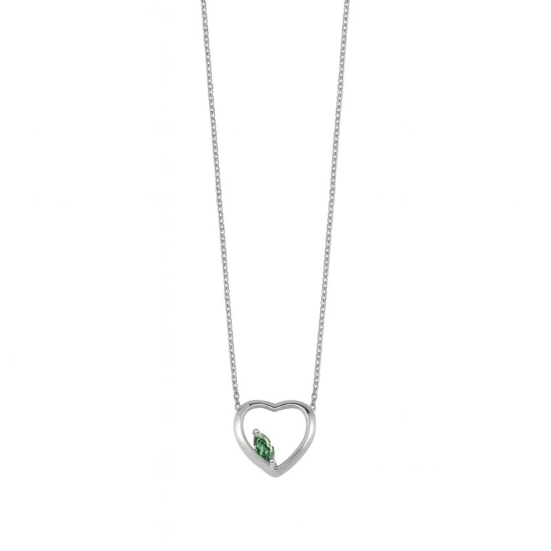 Green Eternal Heart Necklace