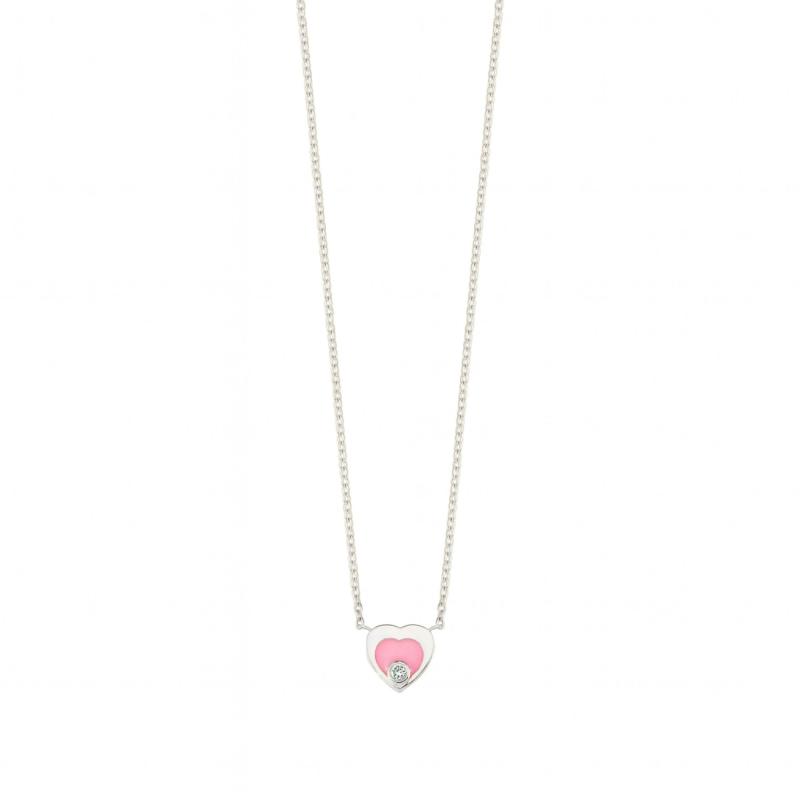 Pink Blush Heart Necklace