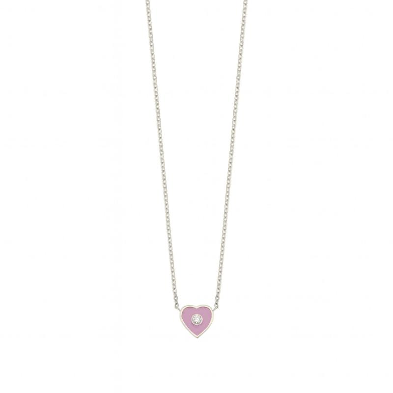 Pink Amour Heart Necklace