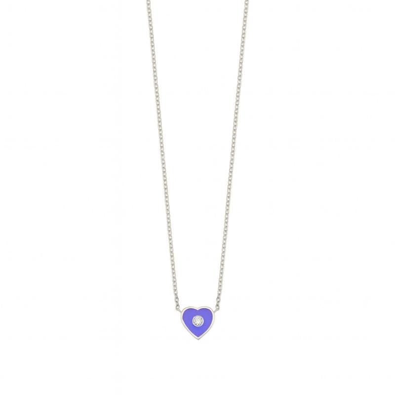 Purple Amour Heart Necklace