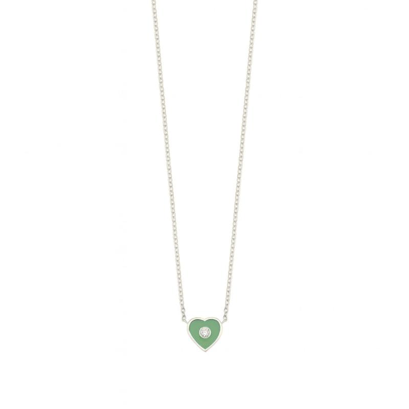 Green Amour Heart Necklace