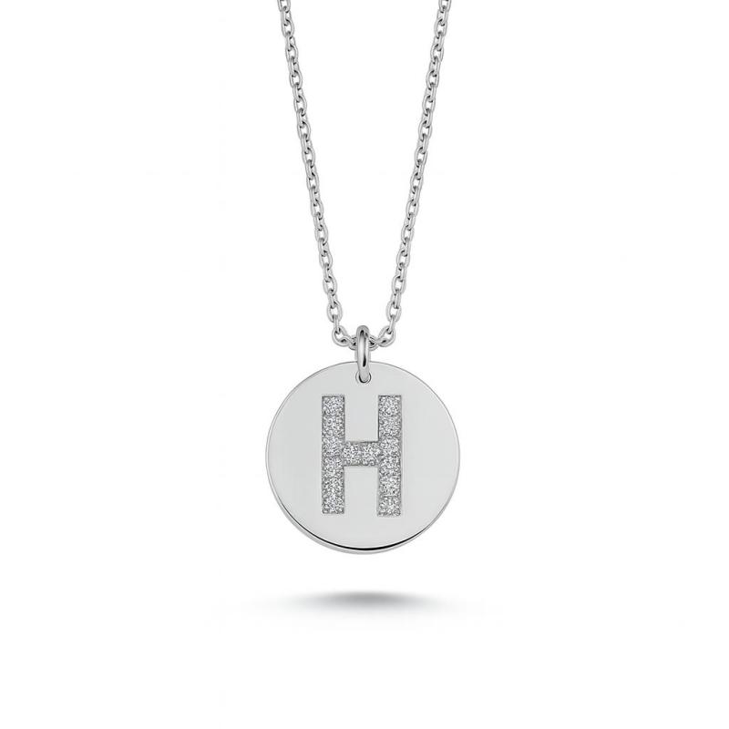 Diamond Letter "H" Pendant Necklace