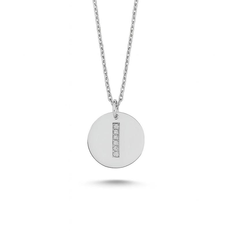 Diamond Letter "I" Pendant Necklace