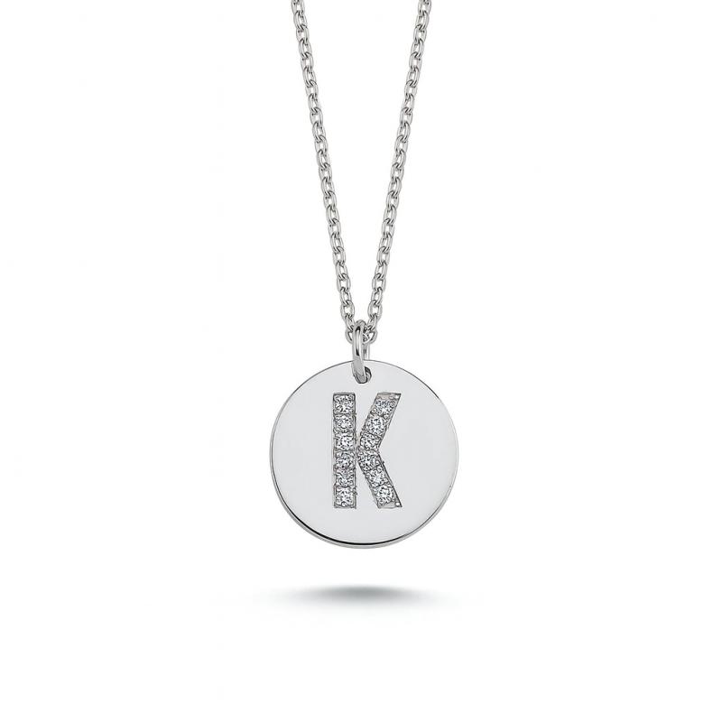 Diamond Letter "K" Pendant Necklace