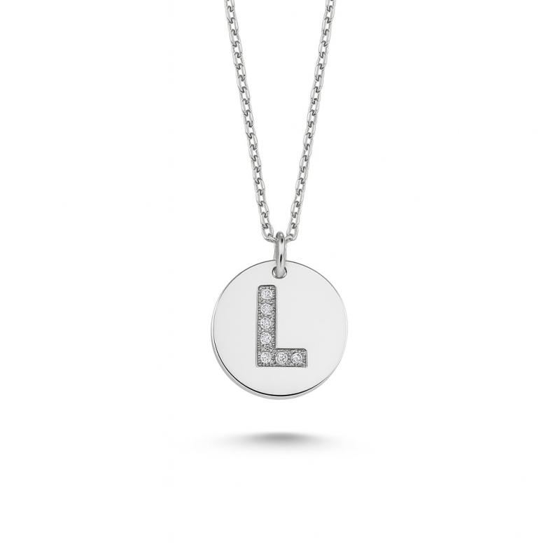 Diamond Letter "L" Pendant Necklace